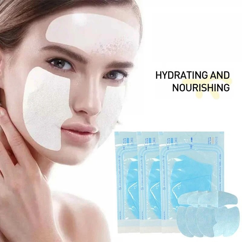 Sheet Mask Collagen - 3 Stück lösliche Kollagen-Gesichtsmaske, hydrolysierter Film,