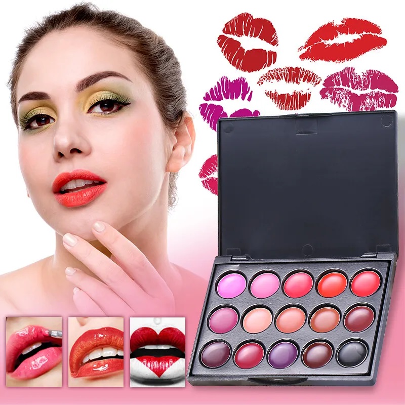 Lip Tint Korean - POPFEEL15 Farben Lippenstift-Palette-Set, langlebiger Lipgloss, koreanische