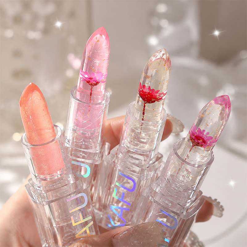 Lip Tint Korean - 4-teiliges Set mit temperaturabhängigen, farbwechselnden Glitzer-Lippenstiften,