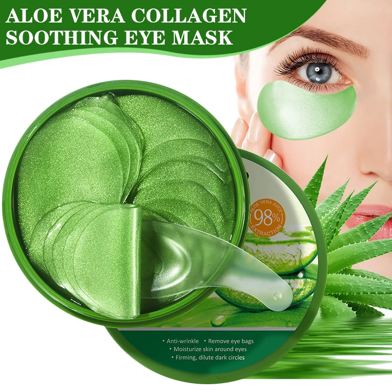 Sheet Mask Collagen - 60 Stück Aloe Vera Kollagen Augenmaske