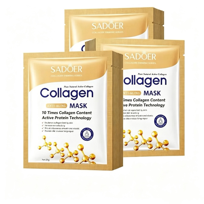 Sheet Mask Collagen - 5/10/20/30 Stück Koreanische Kollagen-Gesichtsmaske Straffend Feuchtigkeitsspendend