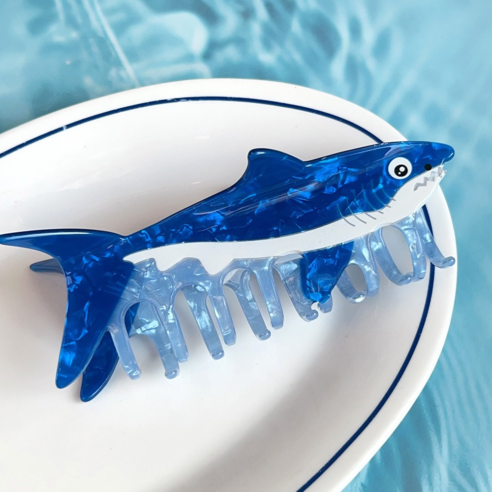 Lifestyle Of Korean - Haarspange Meeres-Tier-Haarklammer Goldfisch PVC Meereslebewesen Fisch-Haarspange
