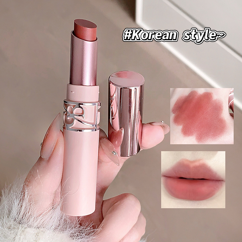 Lip Tint Korean - BILY BEAR Weicher Matter Lippenstift, Samtiger