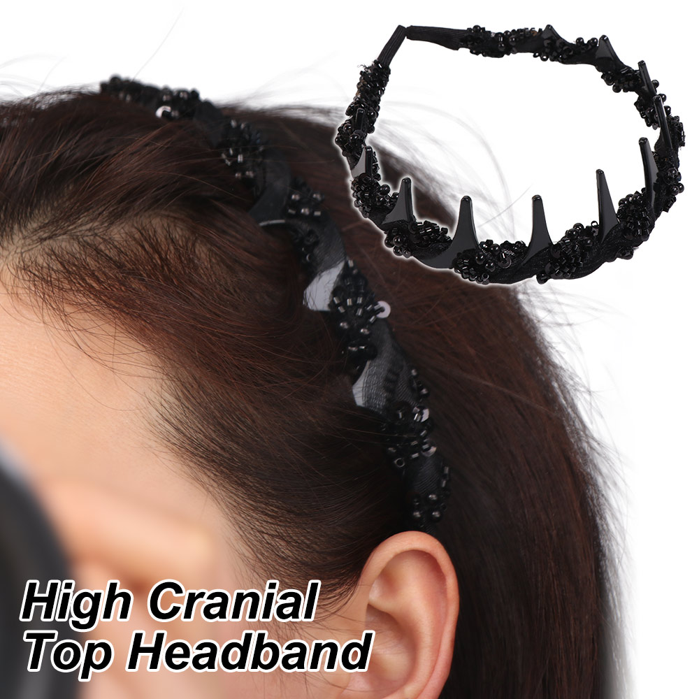 Korean Lifestyle - Gezahntes Wellen-Stirnband im koreanischen Stil mit
