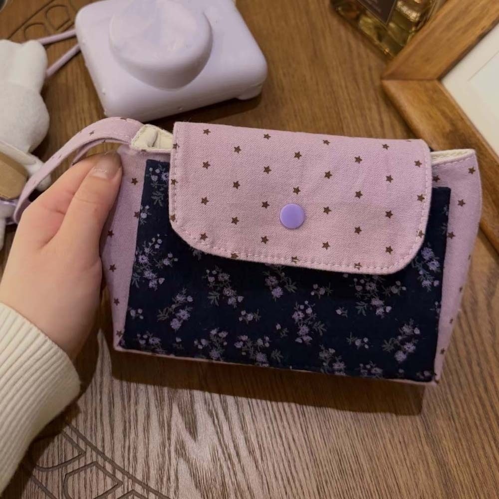 Lila bedruckte Make-up-Tasche  – Lifestyle Of Korean Bewertung und Preis