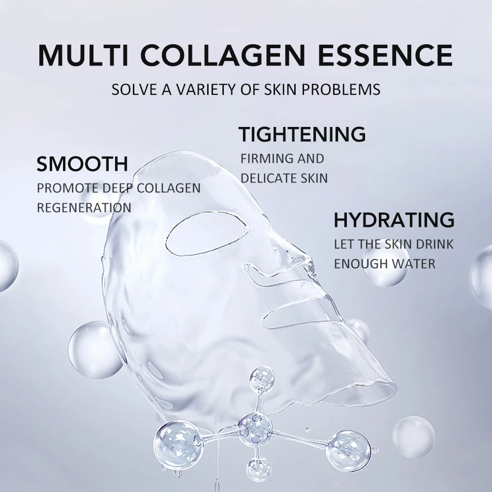 5PCS Kollagen Gesichtsmasken T – Sheet Mask Collagen Bewertung und Preis