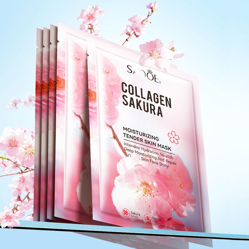 5 Stück Kollagen Sakura Gesich – Sheet Mask Collagen Bewertung und Preis